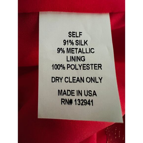 Amanda Uprichard NEW Seraphina Silk Romper Coral Gold Bell Sleeves Size Large - Picture 10 of 11